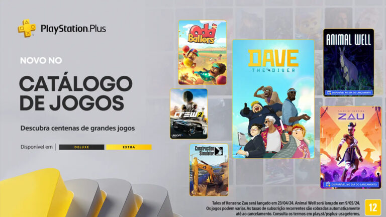 Jogos da PS Plus Extra e Deluxe de abril de 2024 são revelados