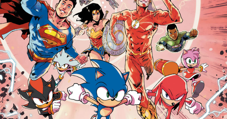 DC Revela Primeira Imagem do Crossover Entre Liga da Justiça e Sonic