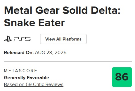 Metal Gear Solid Delta: Snake Eater