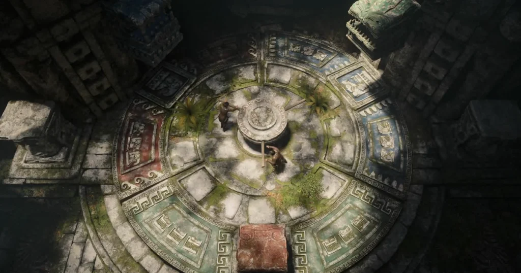 Puzzle final das estátuas com contrapesos em Assassin's Creed Black Flag Resynced.