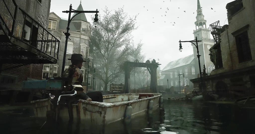 The Sinking City 2 Exploração a barco